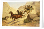 Attack on the Stagecoach by Herman Wendleborg Hansen