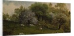 Girl on a Hillside, Apple Blossoms, 1874 by Martin Johnson Heade