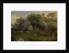 Girl on a Hillside, Apple Blossoms, 1874 by Martin Johnson Heade
