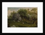 Girl on a Hillside, Apple Blossoms, 1874 by Martin Johnson Heade