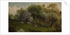Girl on a Hillside, Apple Blossoms, 1874 by Martin Johnson Heade