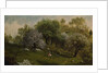 Girl on a Hillside, Apple Blossoms, 1874 by Martin Johnson Heade