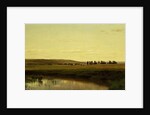 A Wagon Train on the Plains, Platte River by Thomas Worthington Whittredge