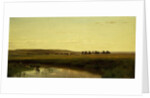 A Wagon Train on the Plains, Platte River by Thomas Worthington Whittredge