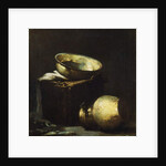 Still Life with Copper Pots and Black Fish, 1894 by Emil Carlsen