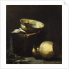 Still Life with Copper Pots and Black Fish, 1894 by Emil Carlsen