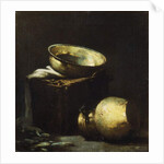 Still Life with Copper Pots and Black Fish, 1894 by Emil Carlsen