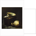 Still Life with Copper Pots and Black Fish, 1894 by Emil Carlsen