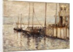 Fishing Boat in a Harbor by John Henry Twachtman