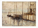 Fishing Boat in a Harbor by John Henry Twachtman