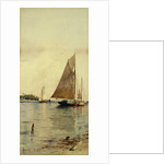 Drying the Sails, Oyster Boats, Patchogue, Long Island by Alfred Thompson Bricher
