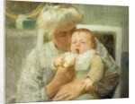 The Baby's Bottle by Robert William Vonnoh