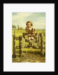 Young Girl Swinging on a Gate by John George Brown