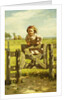 Young Girl Swinging on a Gate by John George Brown