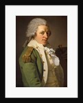 Portrait of the Artist, Half Length, Wearing a Green Jacket and Holding a Cane by Joseph Ducreux