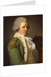 Portrait of the Artist, Half Length, Wearing a Green Jacket and Holding a Cane by Joseph Ducreux