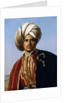 Portrait of an Ottoman Prince, Half Length, in Red and Gold by Francois Henri Alexandre La Fond