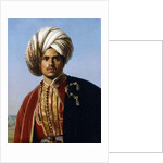 Portrait of an Ottoman Prince, Half Length, in Red and Gold by Francois Henri Alexandre La Fond