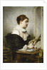 A Young Girl with Parakeets by Charles Joshua Chaplin
