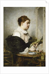 A Young Girl with Parakeets by Charles Joshua Chaplin