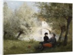 Along the River; Au Bord de la Riviere by Jules Frederic Ballavoine