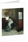 A Lady Playing the Piano in an Interior by Raimundo de Madrazo y Garreta