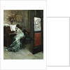 A Lady Playing the Piano in an Interior by Raimundo de Madrazo y Garreta