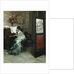 A Lady Playing the Piano in an Interior by Raimundo de Madrazo y Garreta