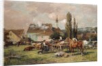 A Market by a Village by Karl Stuhlmuller