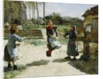 Little Girls Jumping Rope; Gamines Sautant a la Corde, 1888 by Alphonse Etienne Dinet