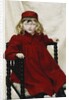 Portrait of Harriet Fischer, Small Three-Quarter Length, Wearing a Red Dress, 1896 by Paul Fischer
