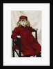 Portrait of Harriet Fischer, Small Three-Quarter Length, Wearing a Red Dress, 1896 by Paul Fischer