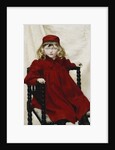 Portrait of Harriet Fischer, Small Three-Quarter Length, Wearing a Red Dress, 1896 by Paul Fischer