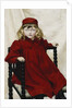 Portrait of Harriet Fischer, Small Three-Quarter Length, Wearing a Red Dress, 1896 by Paul Fischer