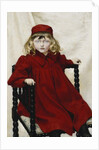 Portrait of Harriet Fischer, Small Three-Quarter Length, Wearing a Red Dress, 1896 by Paul Fischer