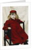 Portrait of Harriet Fischer, Small Three-Quarter Length, Wearing a Red Dress, 1896 by Paul Fischer