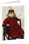 Portrait of Harriet Fischer, Small Three-Quarter Length, Wearing a Red Dress, 1896 by Paul Fischer