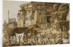Bruhma Ghat, Benares, India 1830s by James Prinsep