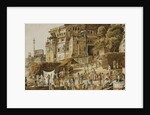 Bruhma Ghat, Benares, India 1830s by James Prinsep