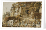 Bruhma Ghat, Benares, India 1830s by James Prinsep