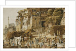 Bruhma Ghat, Benares, India 1830s by James Prinsep