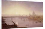 Southwark Bridge and St. Paul's Cathedral from London Bridge: Evening by George Fennel Robson