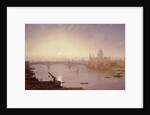 Southwark Bridge and St. Paul's Cathedral from London Bridge: Evening by George Fennel Robson
