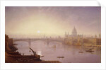 Southwark Bridge and St. Paul's Cathedral from London Bridge: Evening by George Fennel Robson