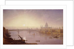 Southwark Bridge and St. Paul's Cathedral from London Bridge: Evening by George Fennel Robson