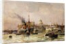 Shipping on the Thames Below St. Paul's, 1930 by Charles Edward Dixon