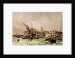 Shipping on the Thames Below St. Paul's, 1930 by Charles Edward Dixon