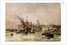 Shipping on the Thames Below St. Paul's, 1930 by Charles Edward Dixon
