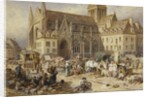 At Gervaise, Falaise: Market Day by Myles Birket Foster
