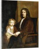 Portrait of Thomas Rowe and His Son, Seated Three-Quarter Length, the Former in a Brown Gown, the Latter in a Brown Dress and Wrap by John Riley